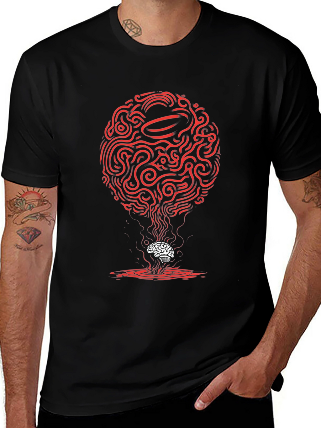 Brain Power T-Shirt: Abstract Mind Design
