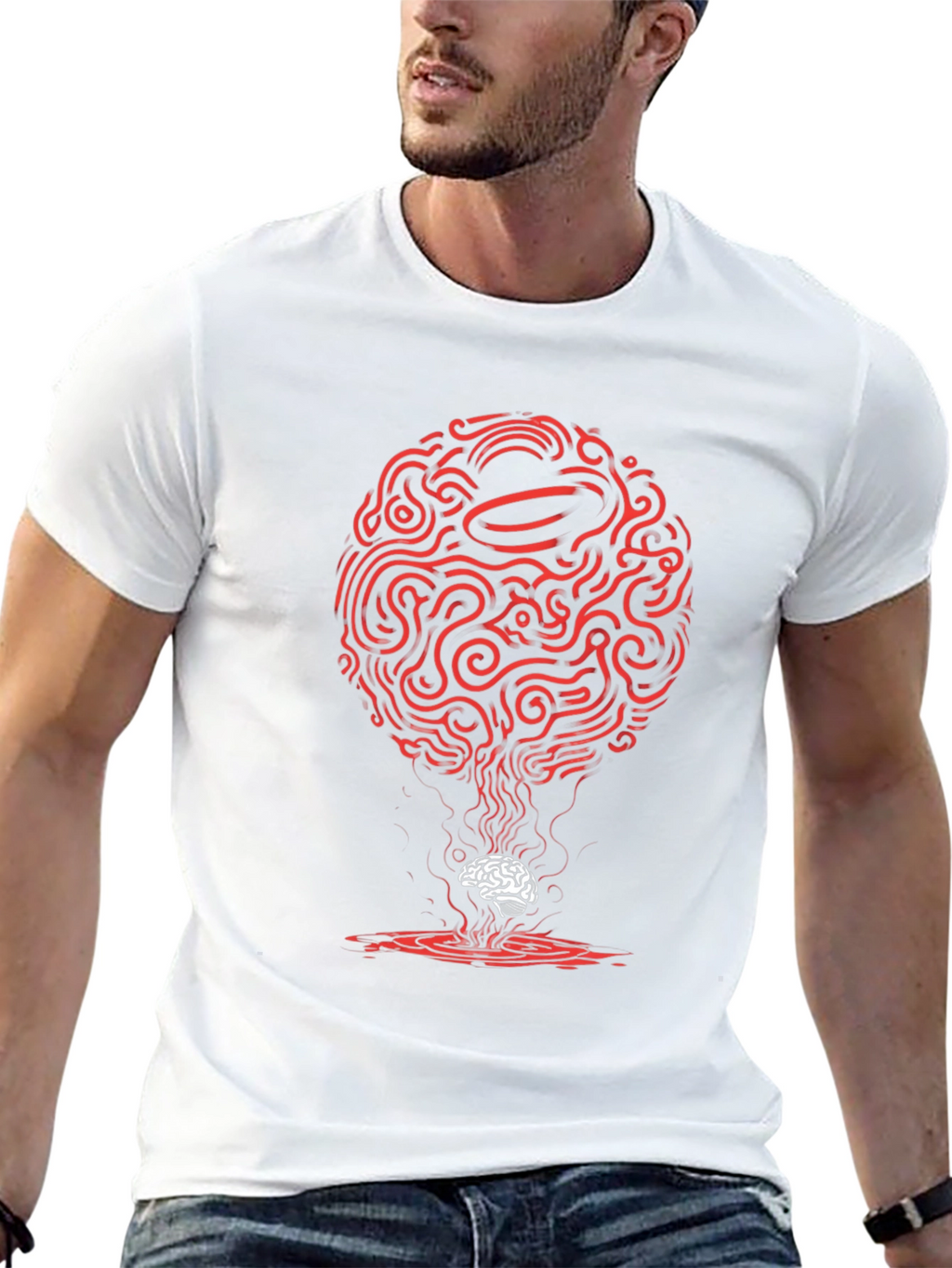 Brain Power T-Shirt: Abstract Mind Design