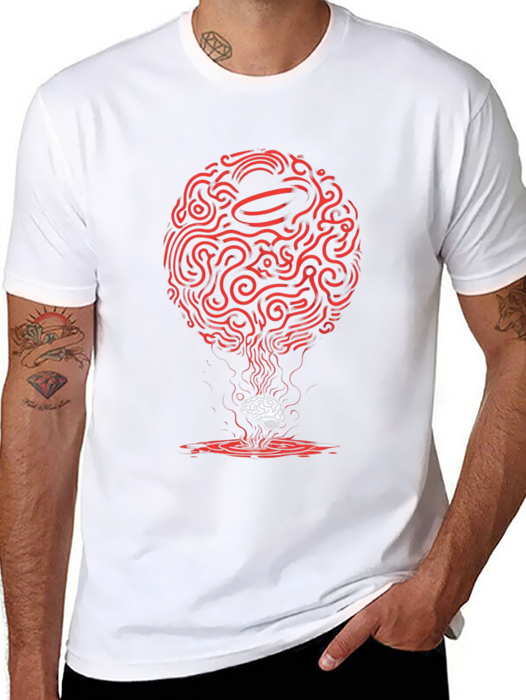 Brain Power T-Shirt: Abstract Mind Design