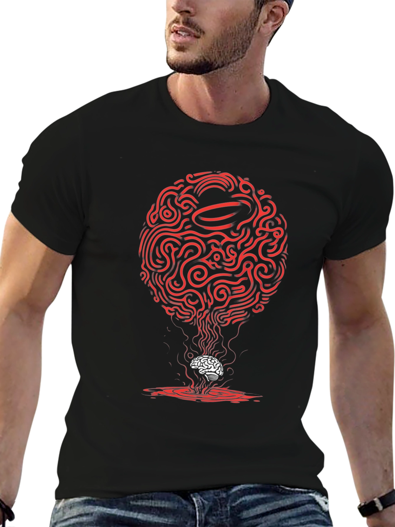 Brain Power T-Shirt: Abstract Mind Design
