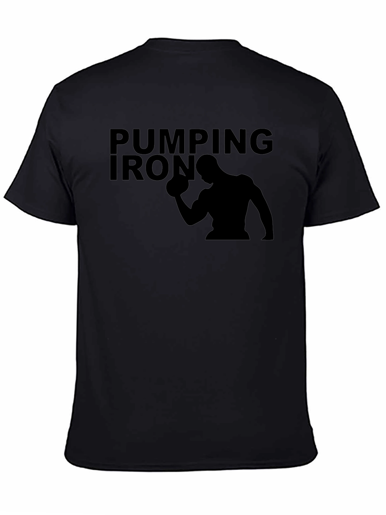 Pumping Iron Black T-Shirt - Gym Workout Apparel