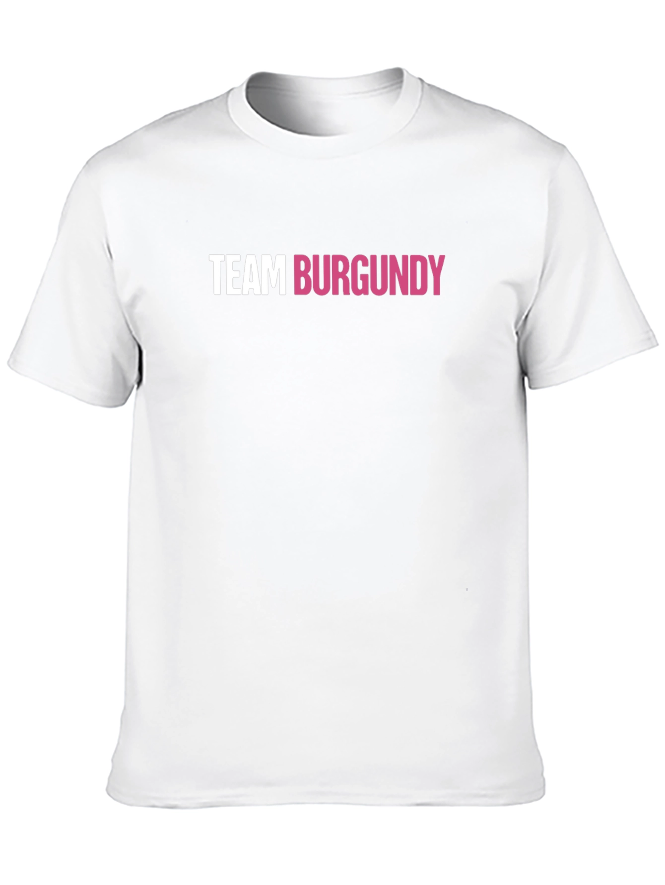 Team Burgundy Graphic Tee - Black Crew Neck Shirt