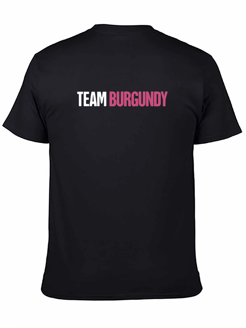 Team Burgundy Graphic Tee - Black Crew Neck Shirt