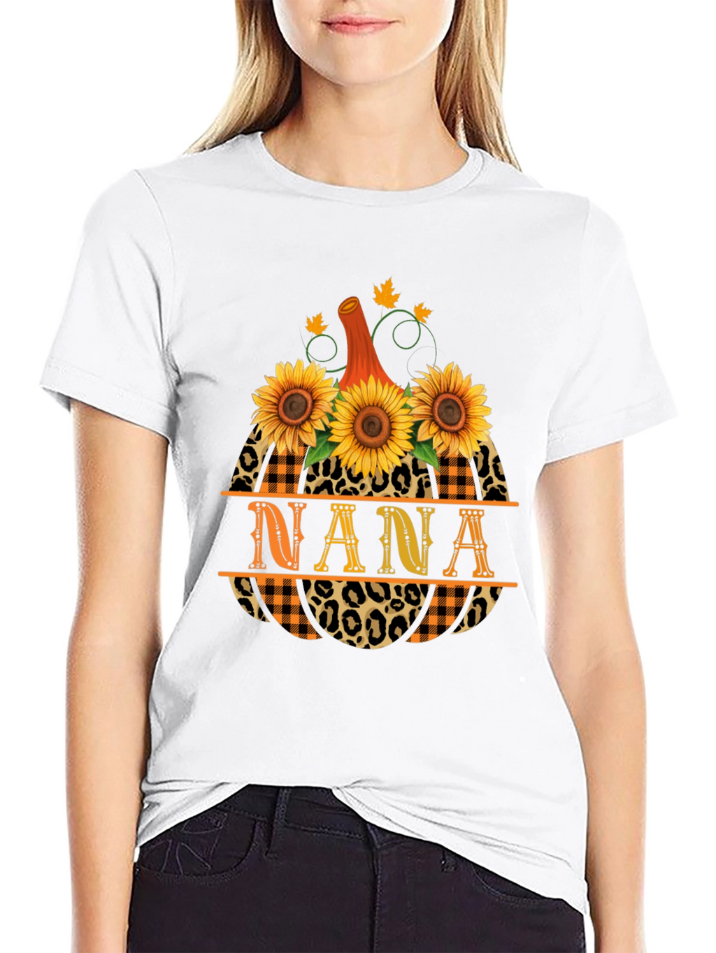 Nana Pumpkin Sunflower Fall Graphic Tee