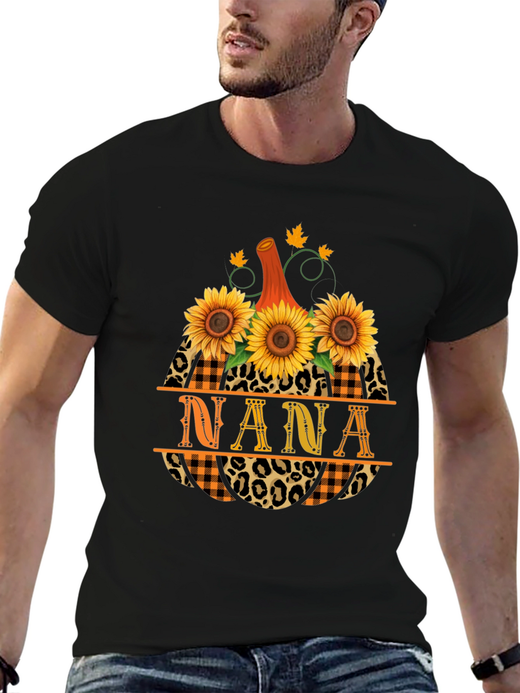 Nana Pumpkin Sunflower Fall Graphic Tee