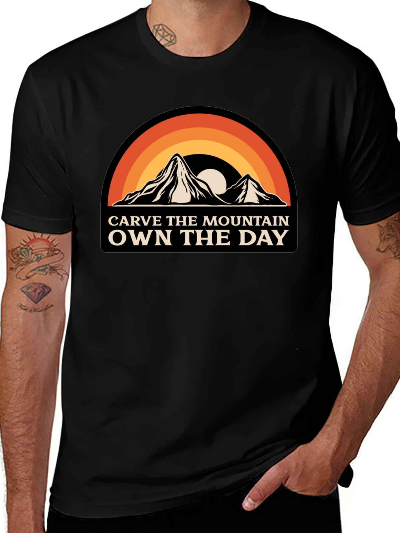Carve The Mountain Own The Day Graphic Tee