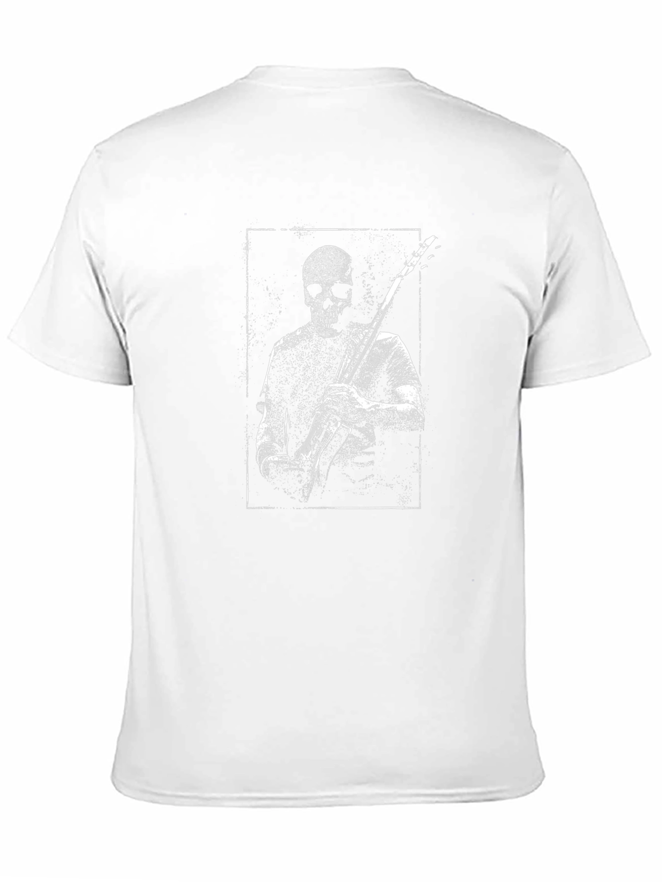 Skull Guitarist Graphic Tee - Black Cotton T-Shirt
