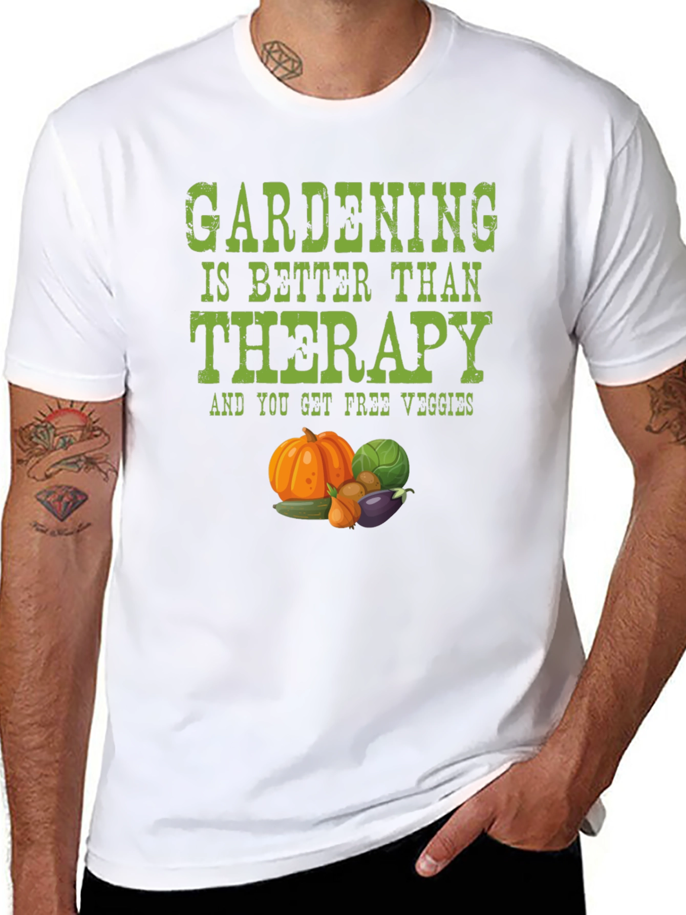 Gardening Therapy T-Shirt - Free Veggies!