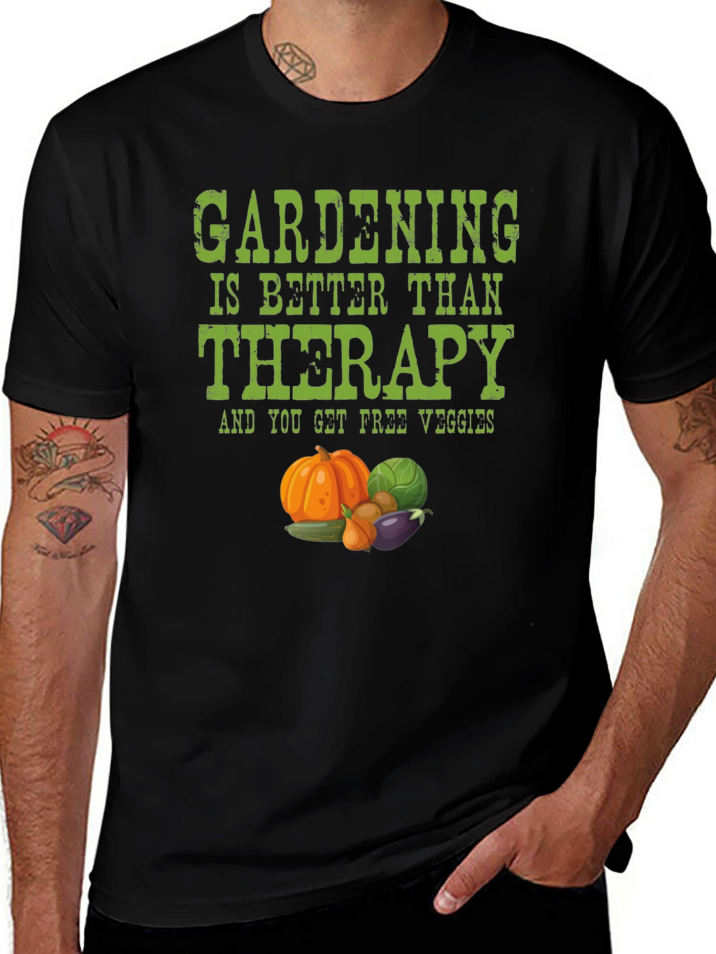 Gardening Therapy T-Shirt - Free Veggies!