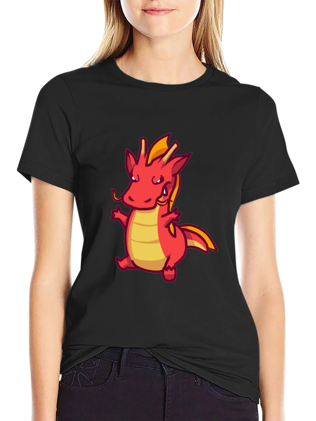 Cute Cartoon Dragon Graphic T-Shirt