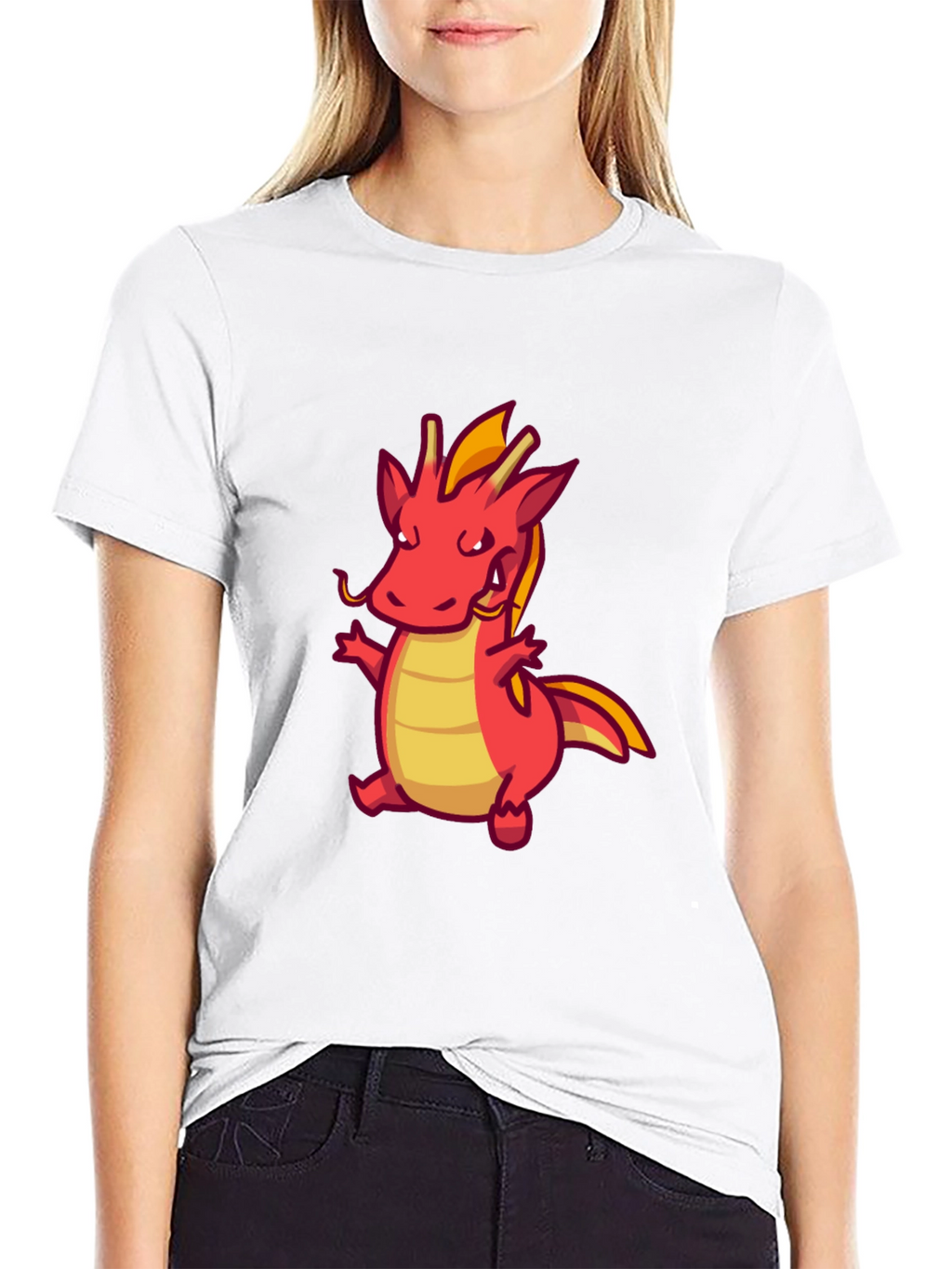 Cute Cartoon Dragon Graphic T-Shirt