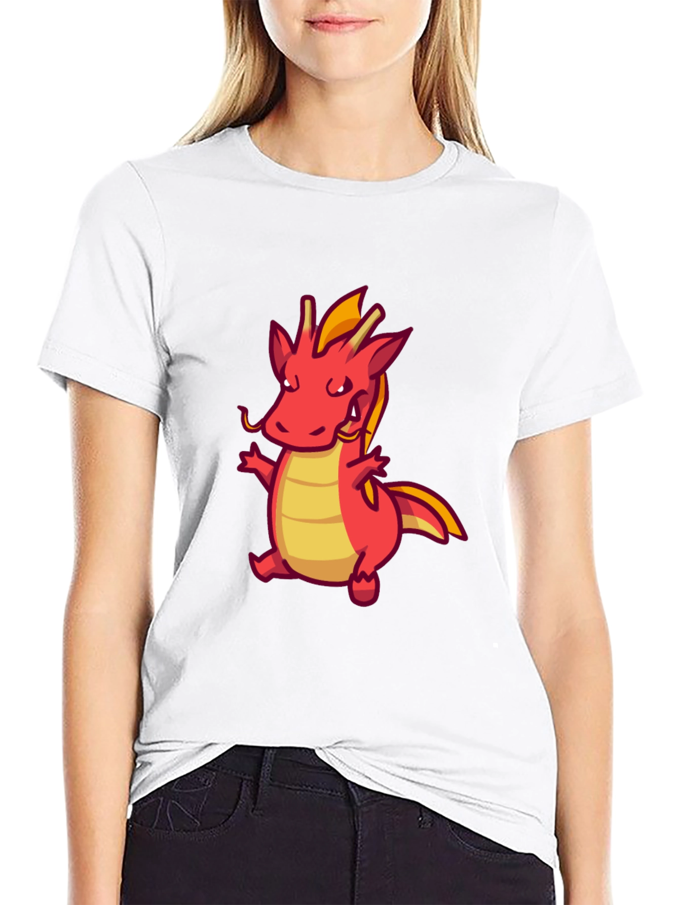 Cute Cartoon Dragon Graphic T-Shirt