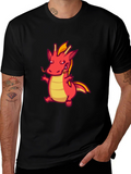 Cute Cartoon Dragon Graphic T-Shirt