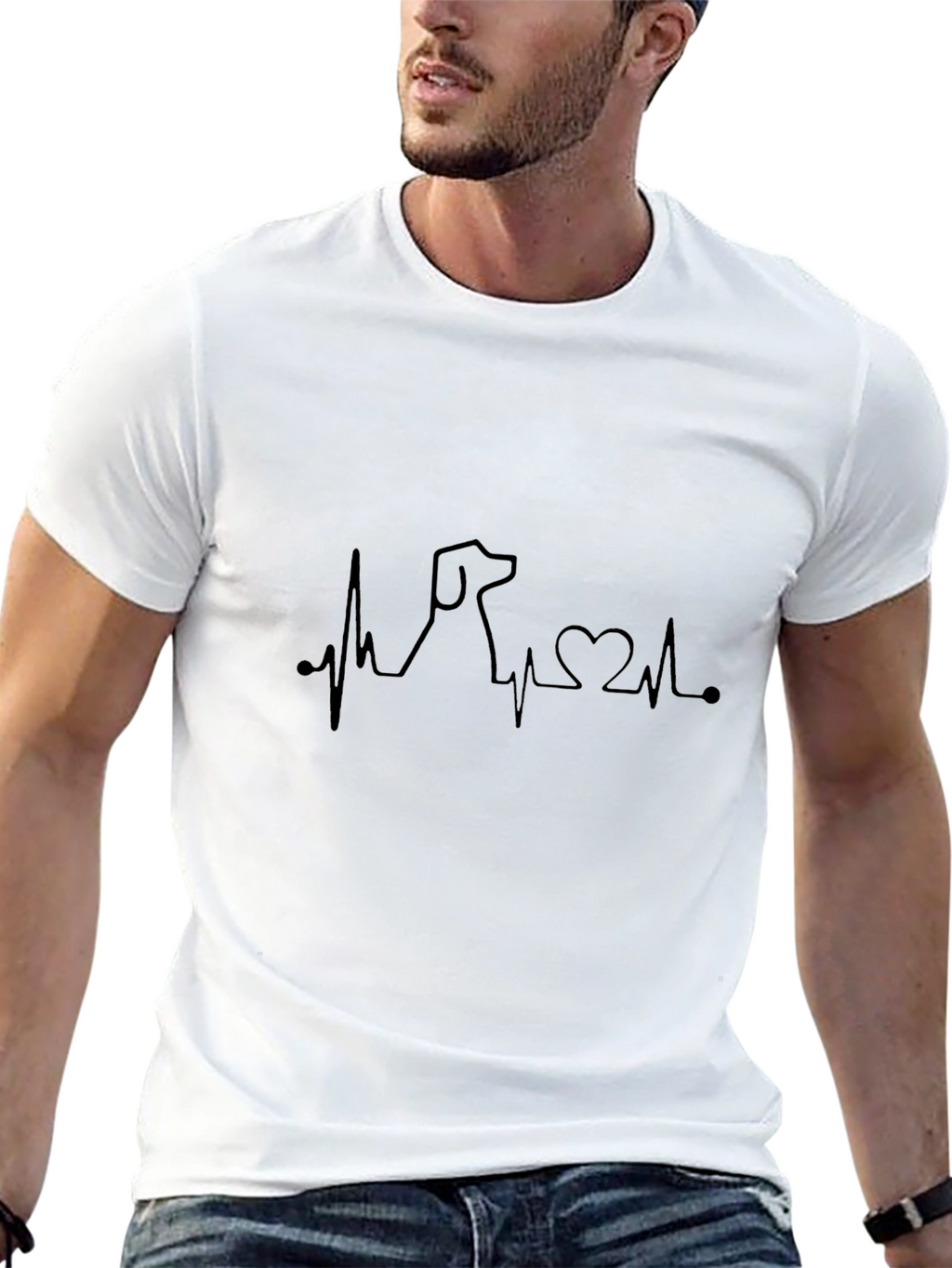 Dog Heartbeat T-Shirt - Love Your Pet