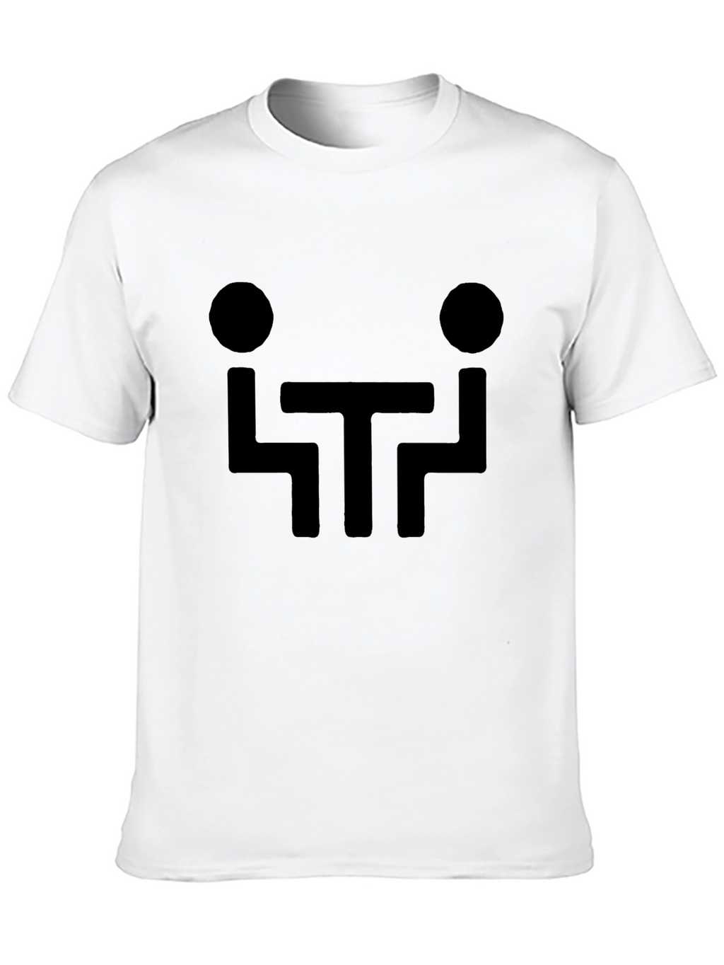 Abstract People Meeting Black T-Shirt