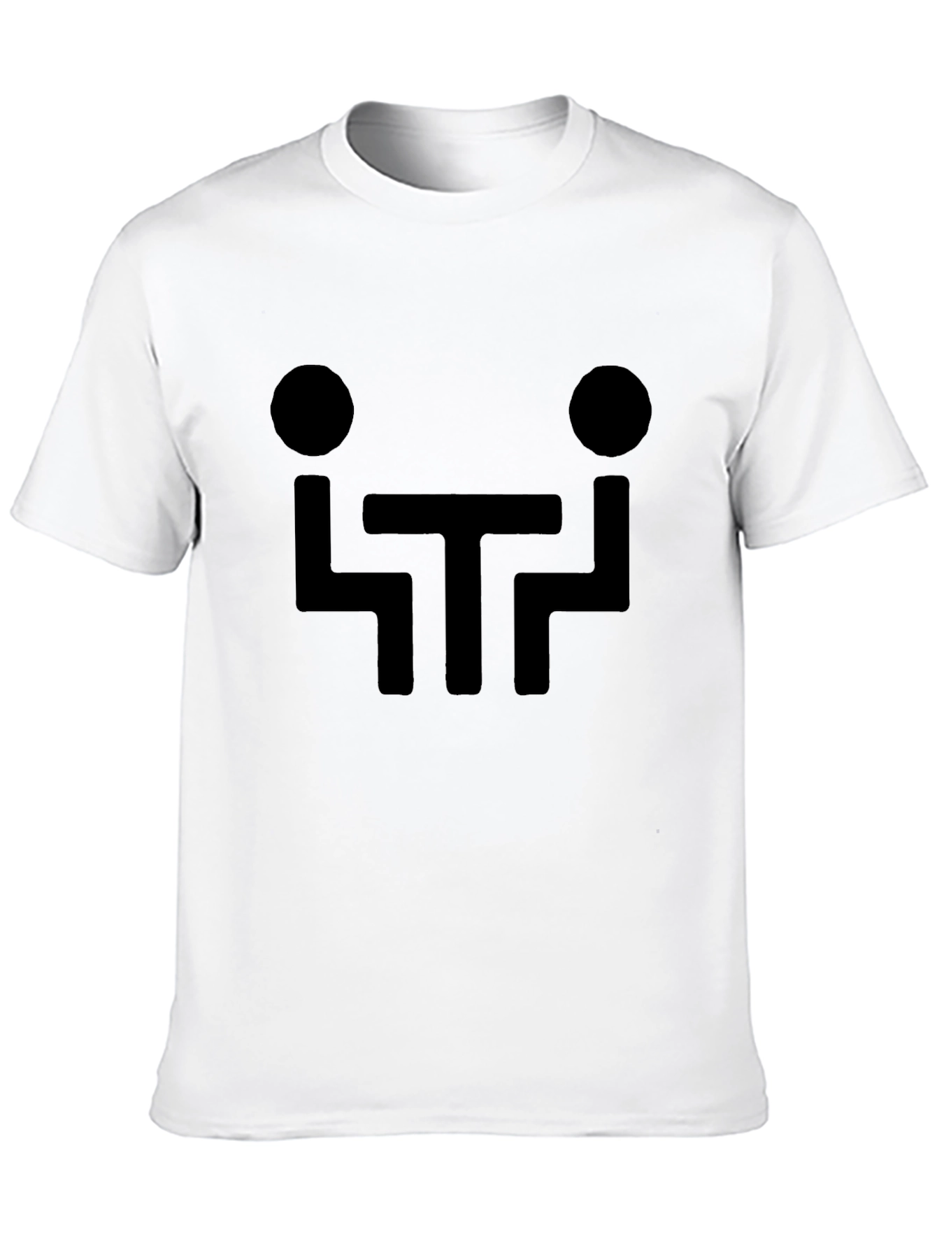 Abstract People Meeting Black T-Shirt