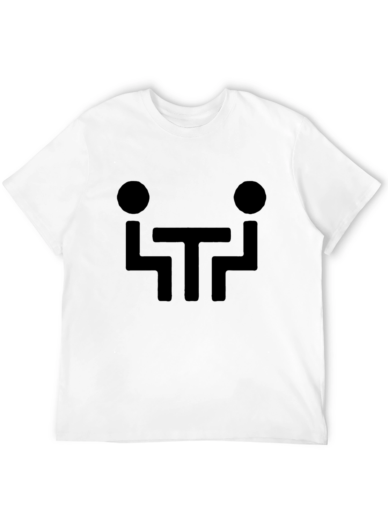 Abstract People Meeting Black T-Shirt