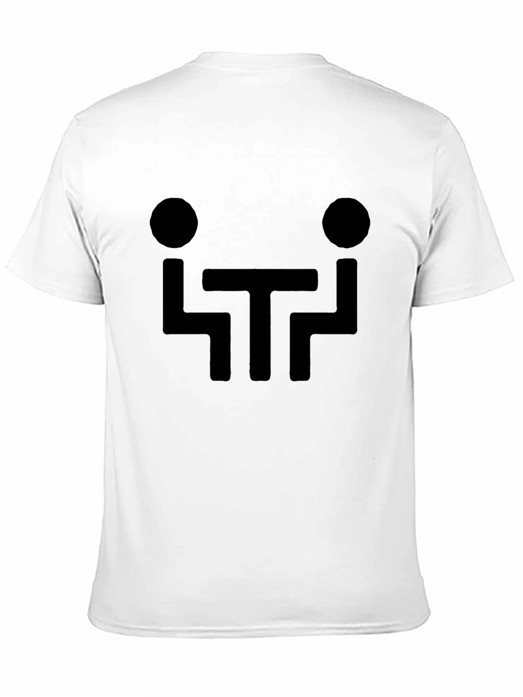 Abstract People Meeting Black T-Shirt