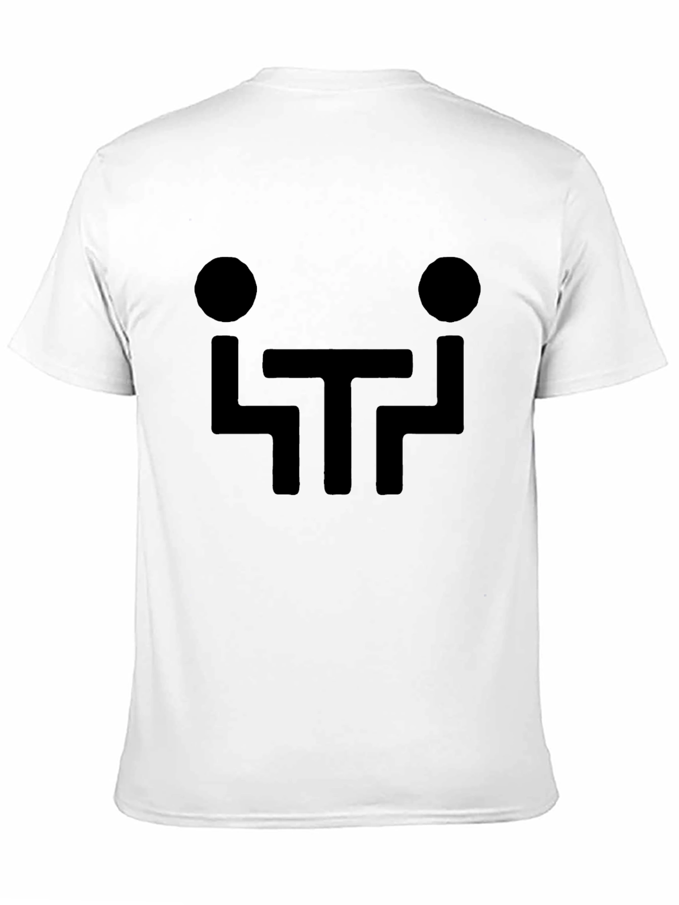 Abstract People Meeting Black T-Shirt