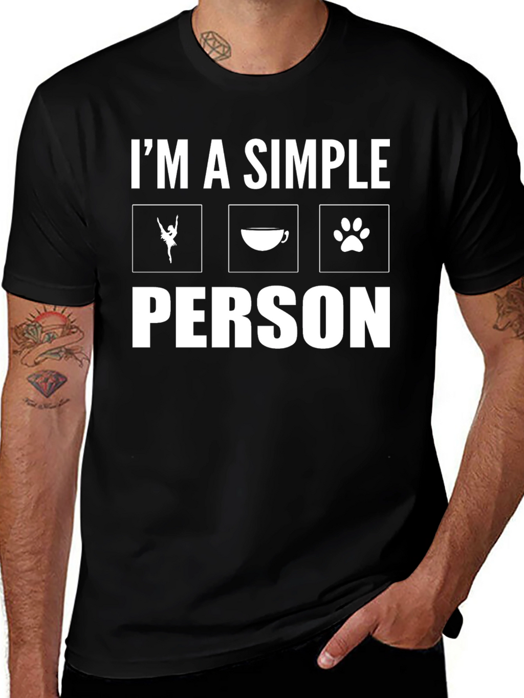 Simple Pleasures T-Shirt: Ballet Coffee & Dogs!