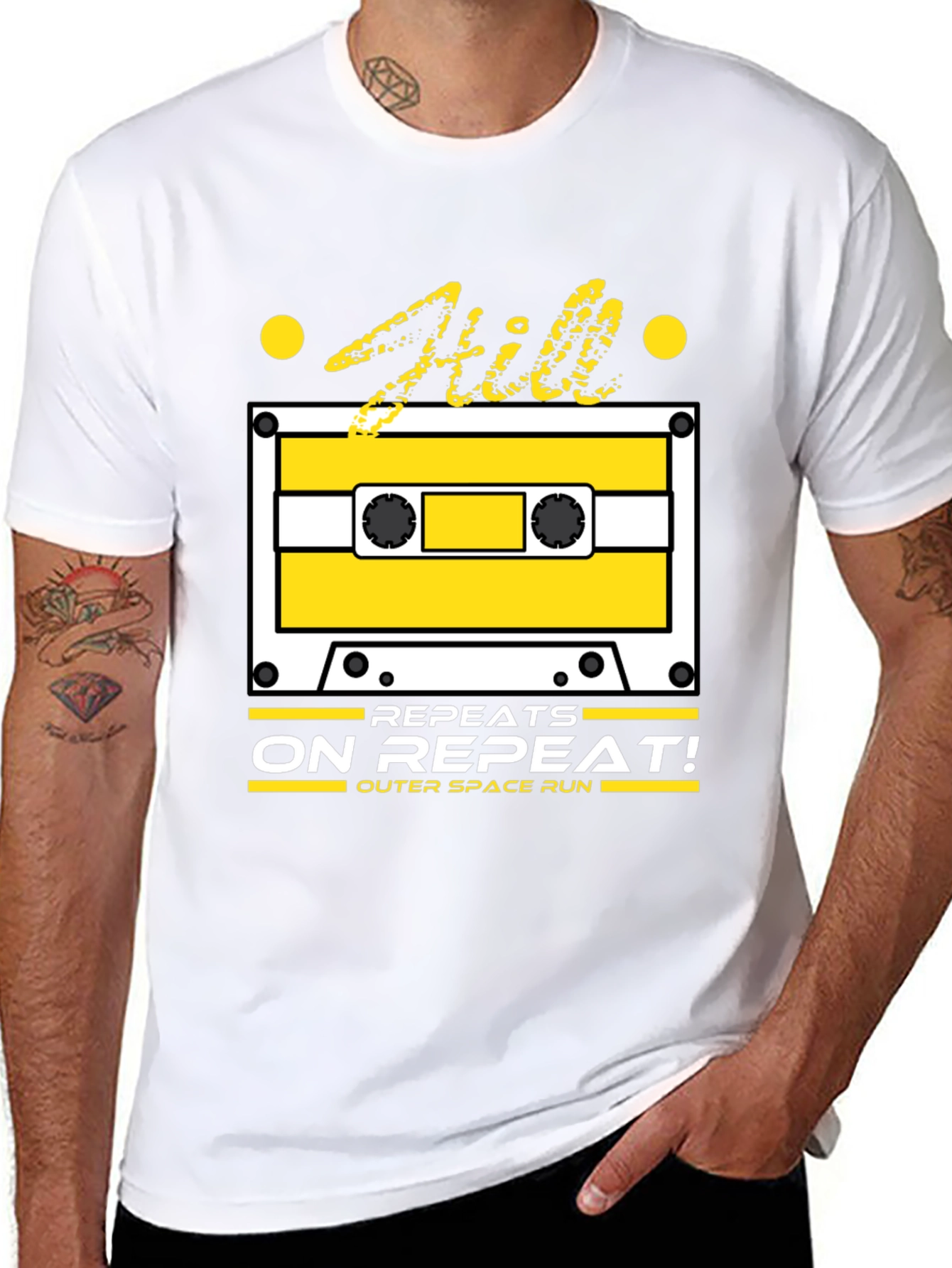 Repeats on Repeat T-Shirt - Cassette Tape Design