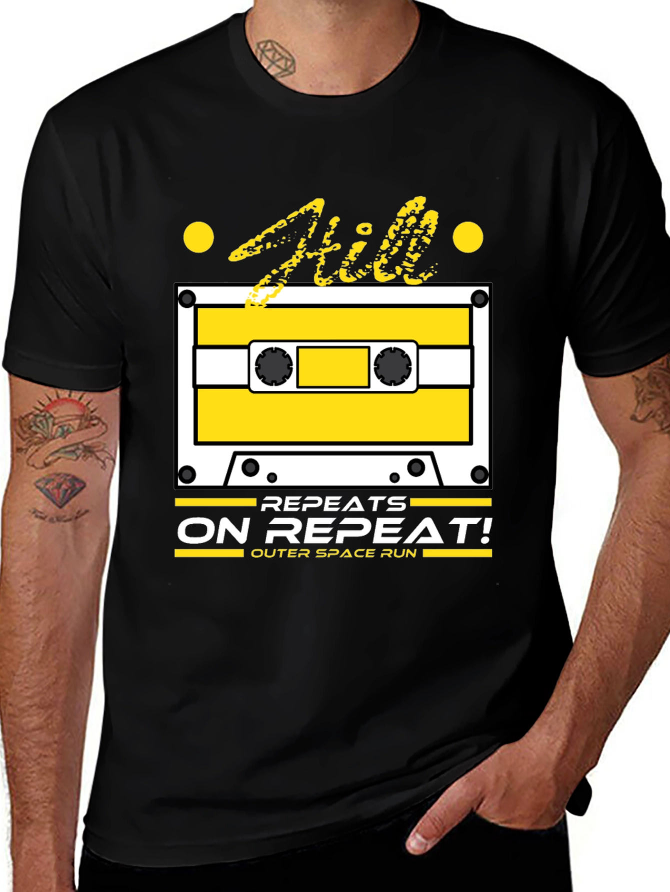 Repeats on Repeat T-Shirt - Cassette Tape Design