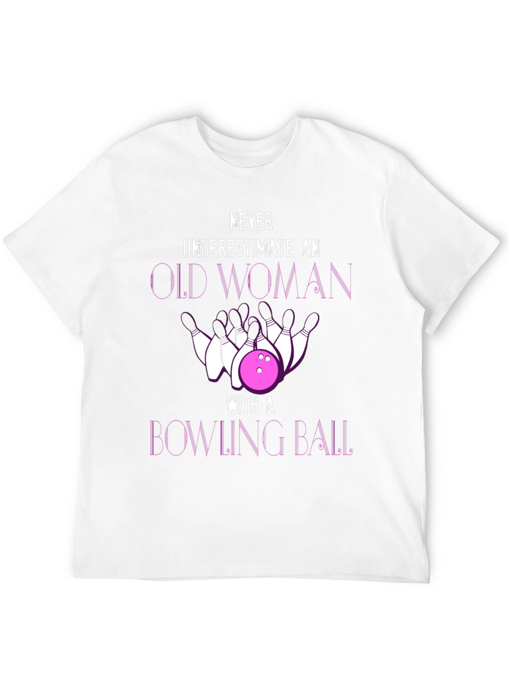 Funny Bowling Old Woman T-Shirt