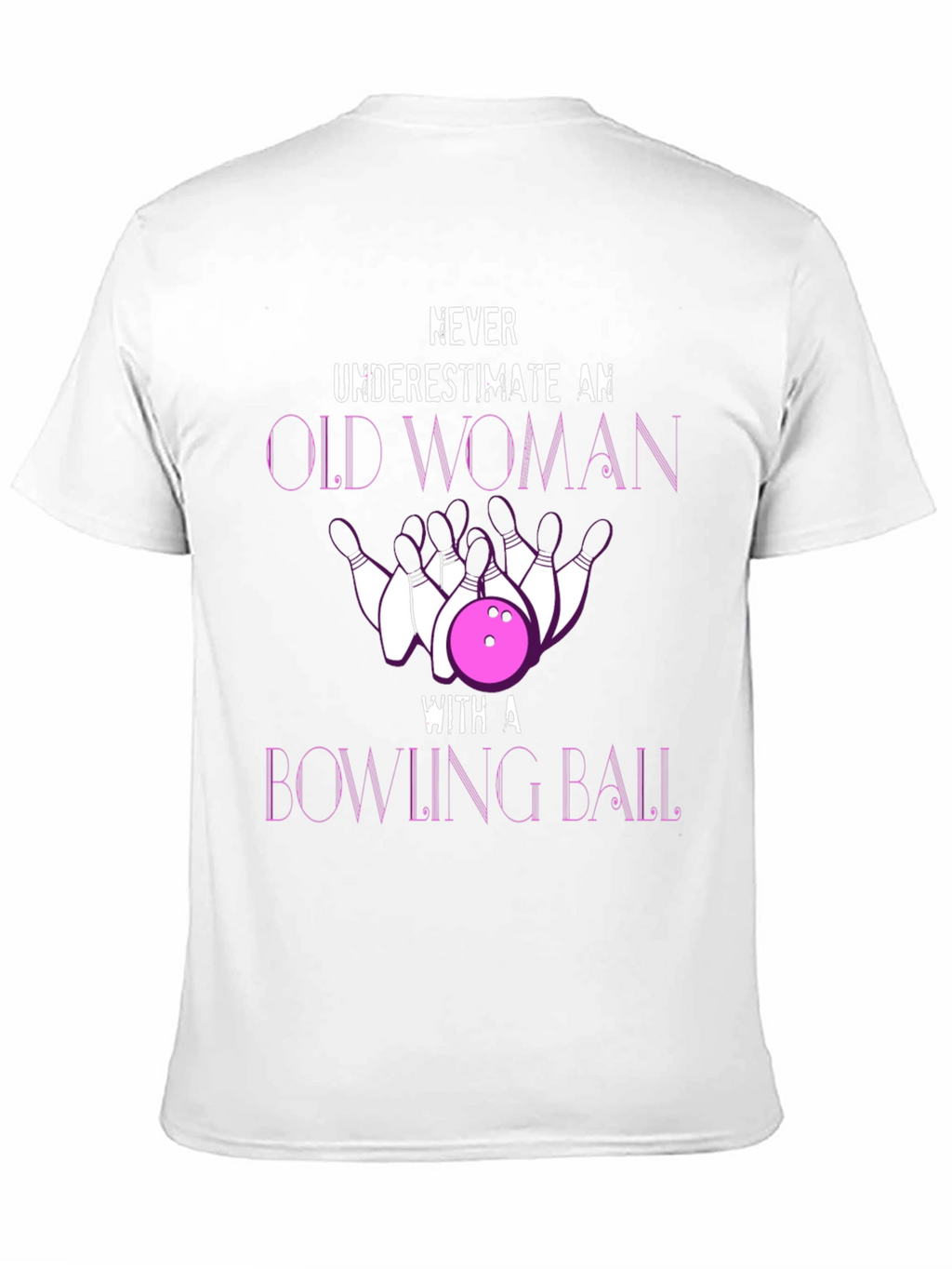 Funny Bowling Old Woman T-Shirt