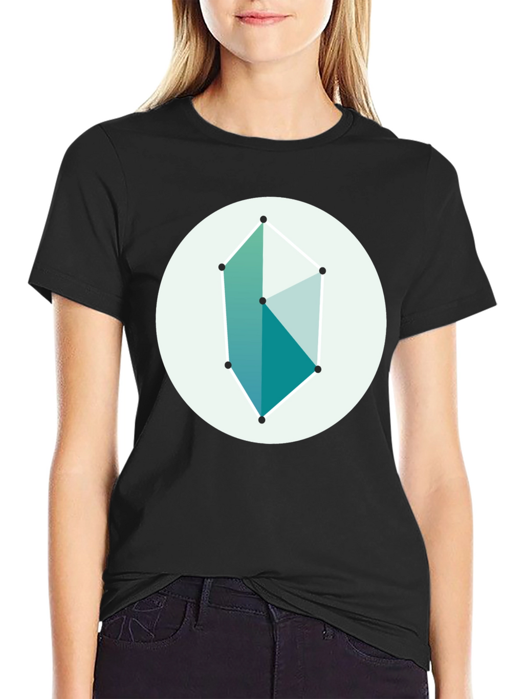 Geometric Graphic Tee - Modern Style
