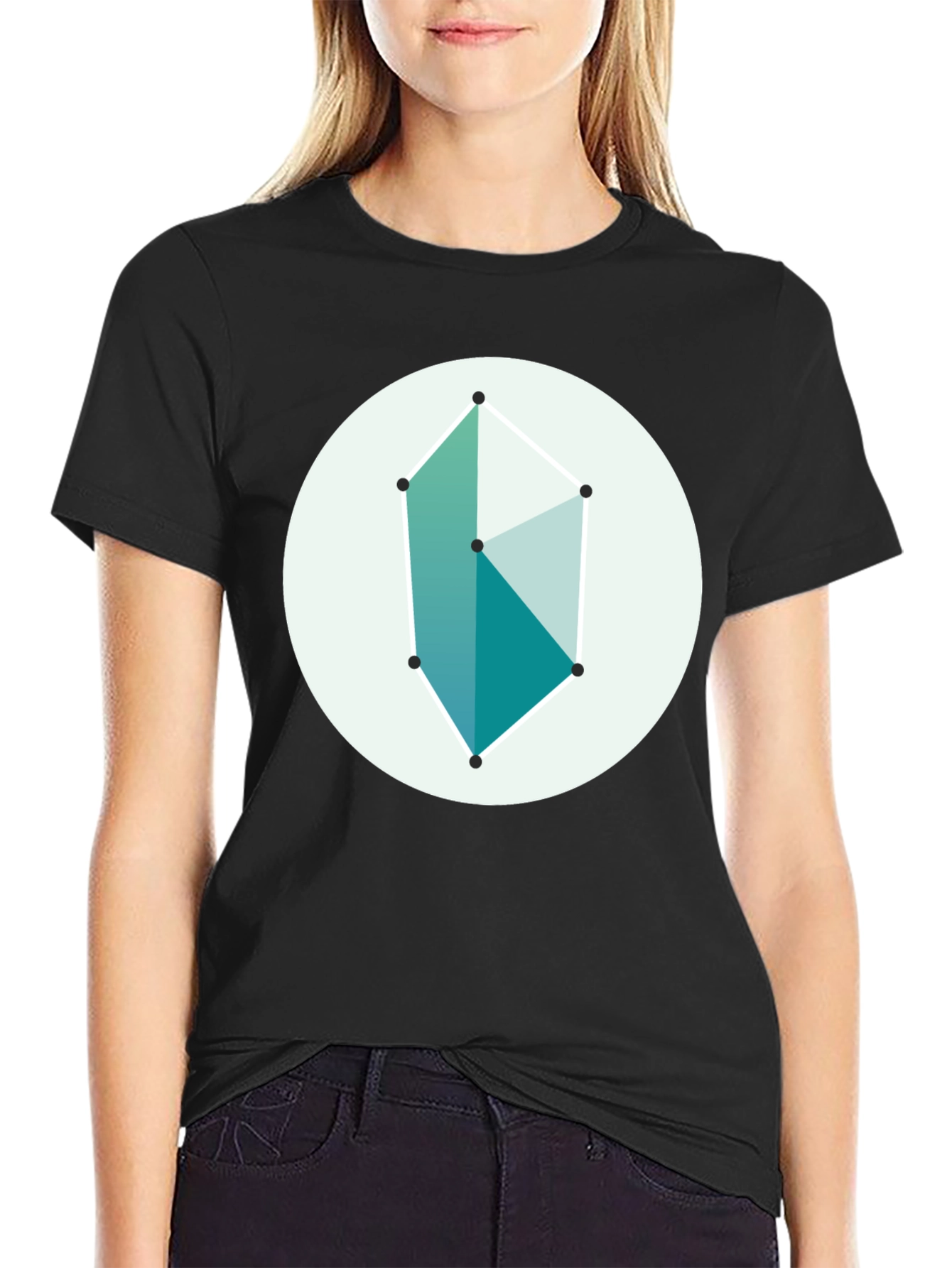 Geometric Graphic Tee - Modern Style
