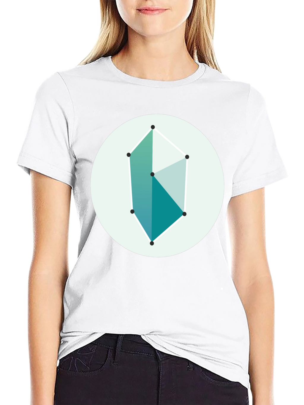 Geometric Graphic Tee - Modern Style