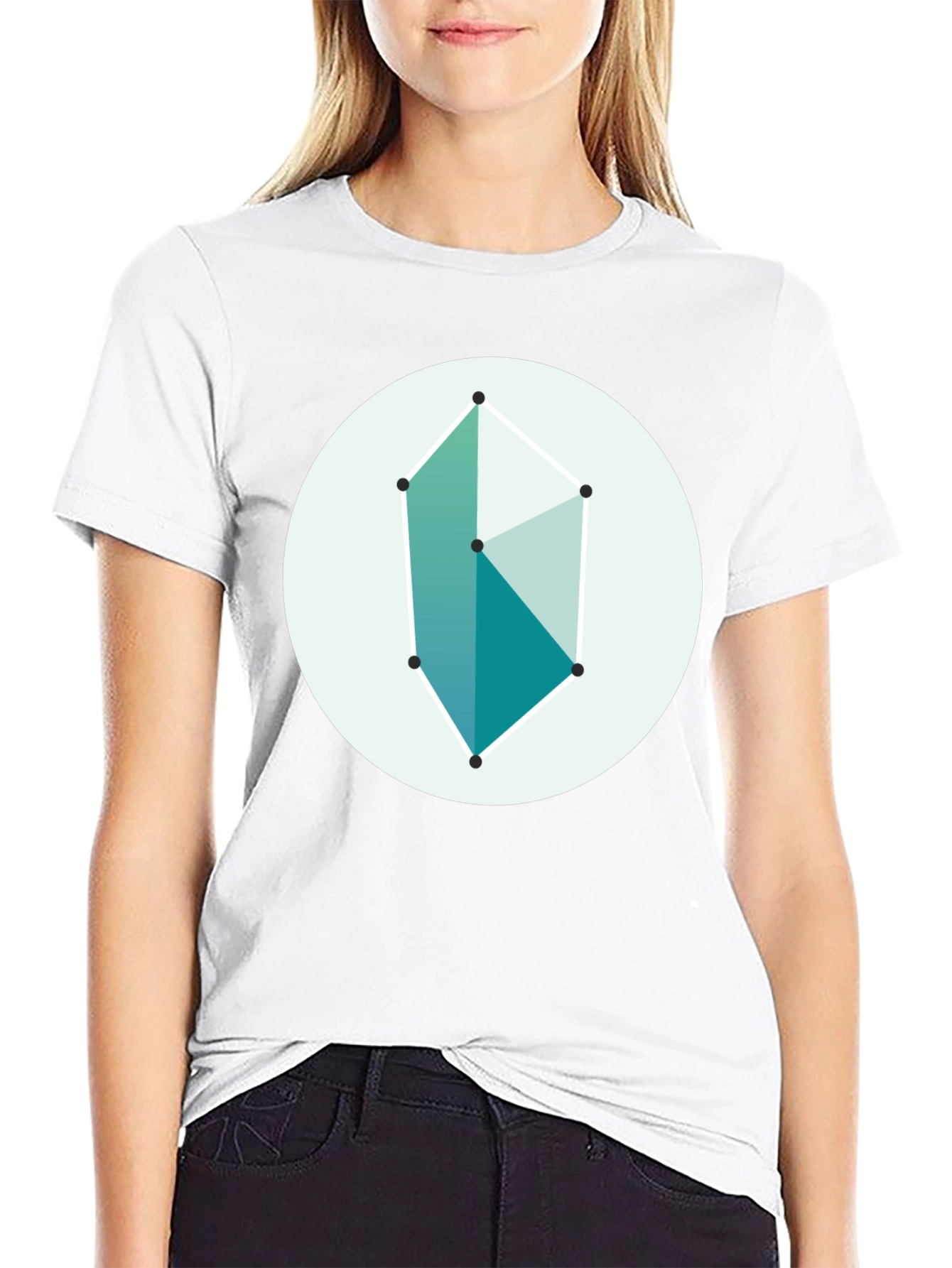 Geometric Graphic Tee - Modern Style