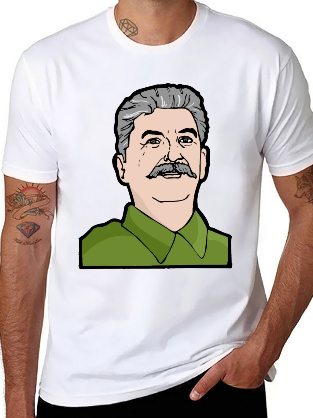 Stalin Graphic Print Black T-Shirt