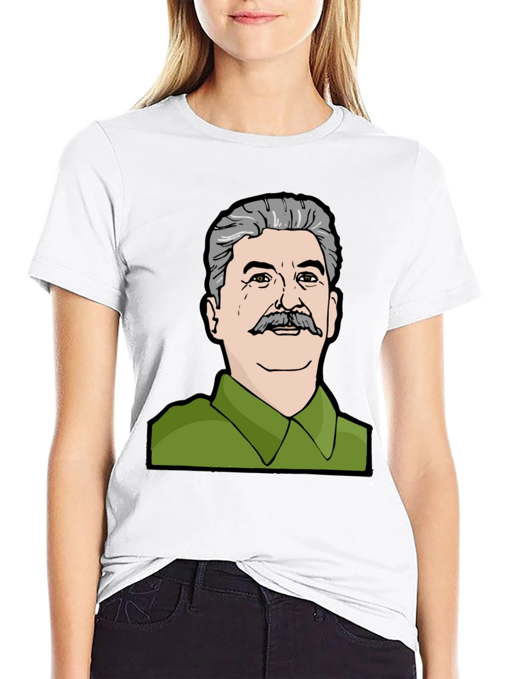 Stalin Graphic Print Black T-Shirt