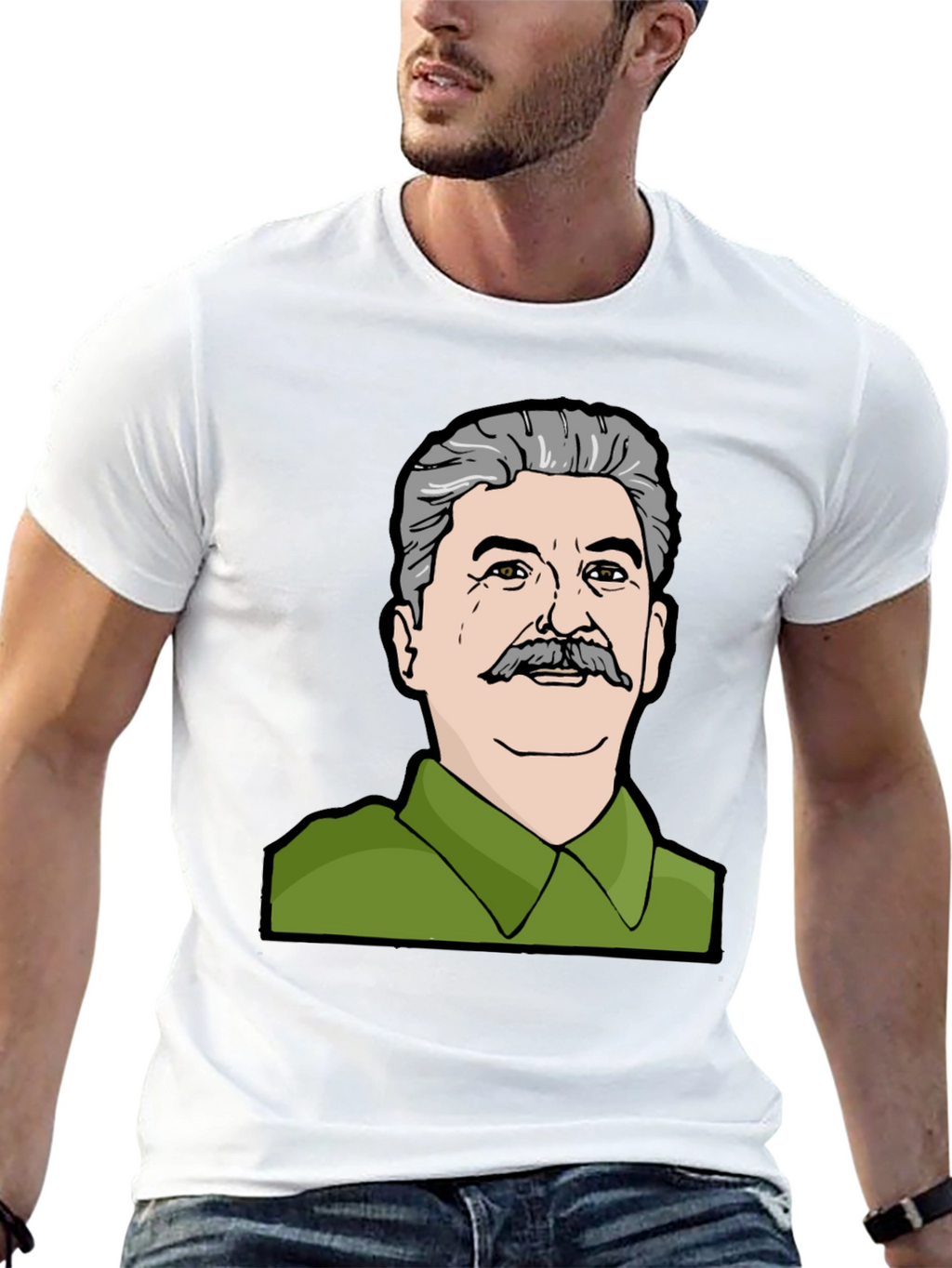 Stalin Graphic Print Black T-Shirt