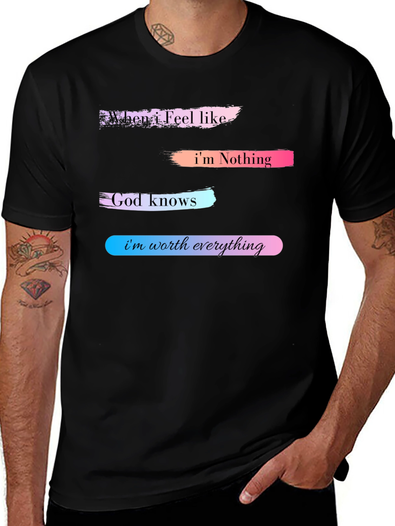 Inspirational Im Worth Everything Graphic T-Shirt