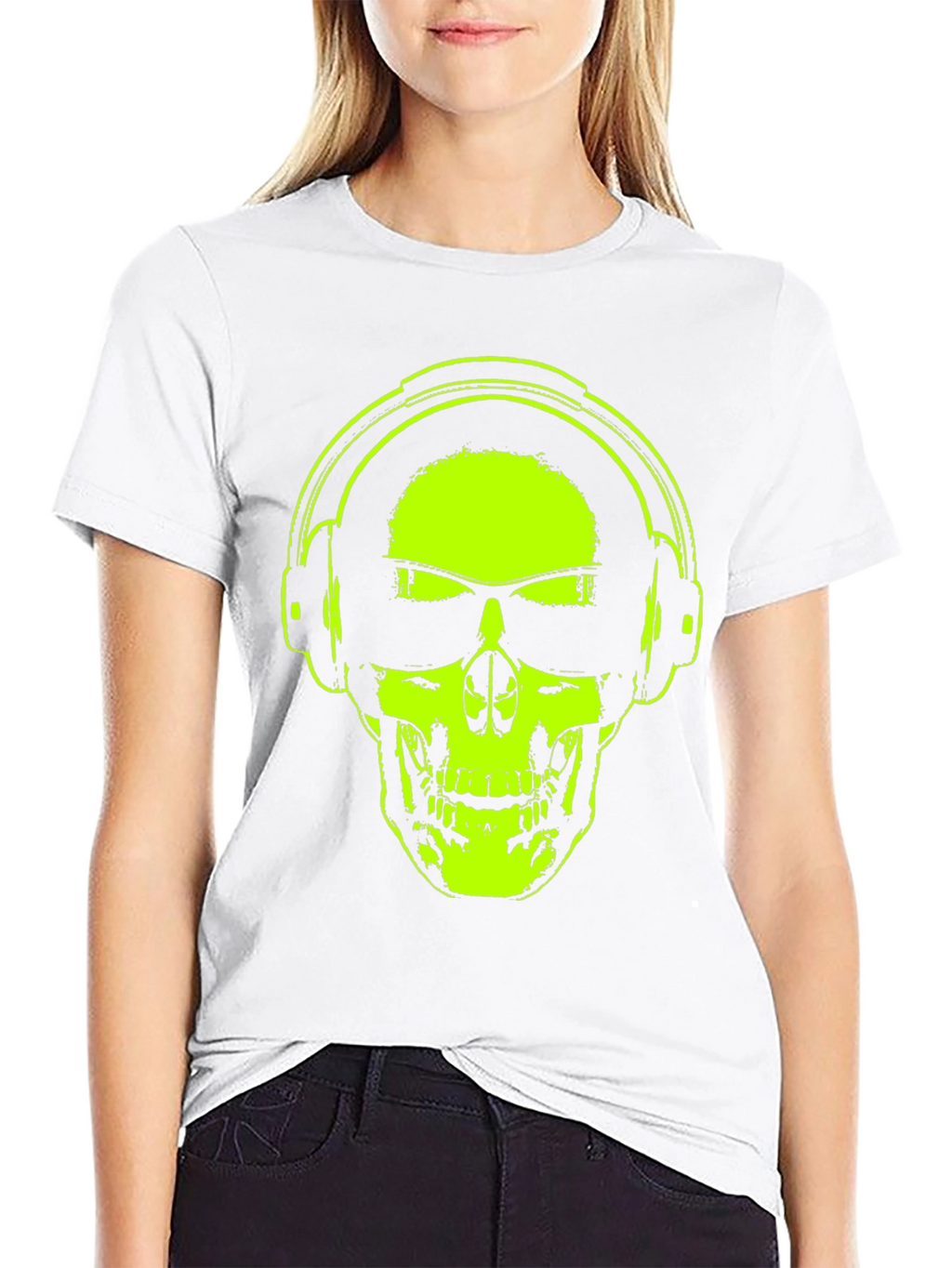 Skull Headphones T-Shirt - Vibrant Graphic Tee