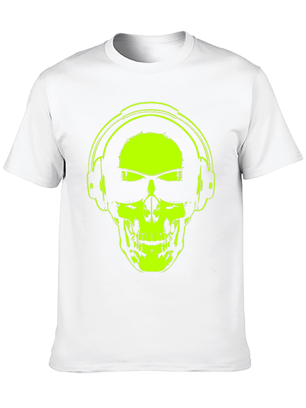 Skull Headphones T-Shirt - Vibrant Graphic Tee
