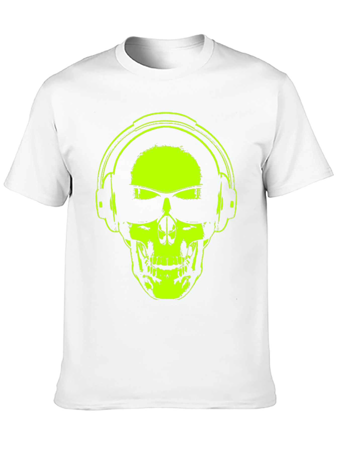 Skull Headphones T-Shirt - Vibrant Graphic Tee