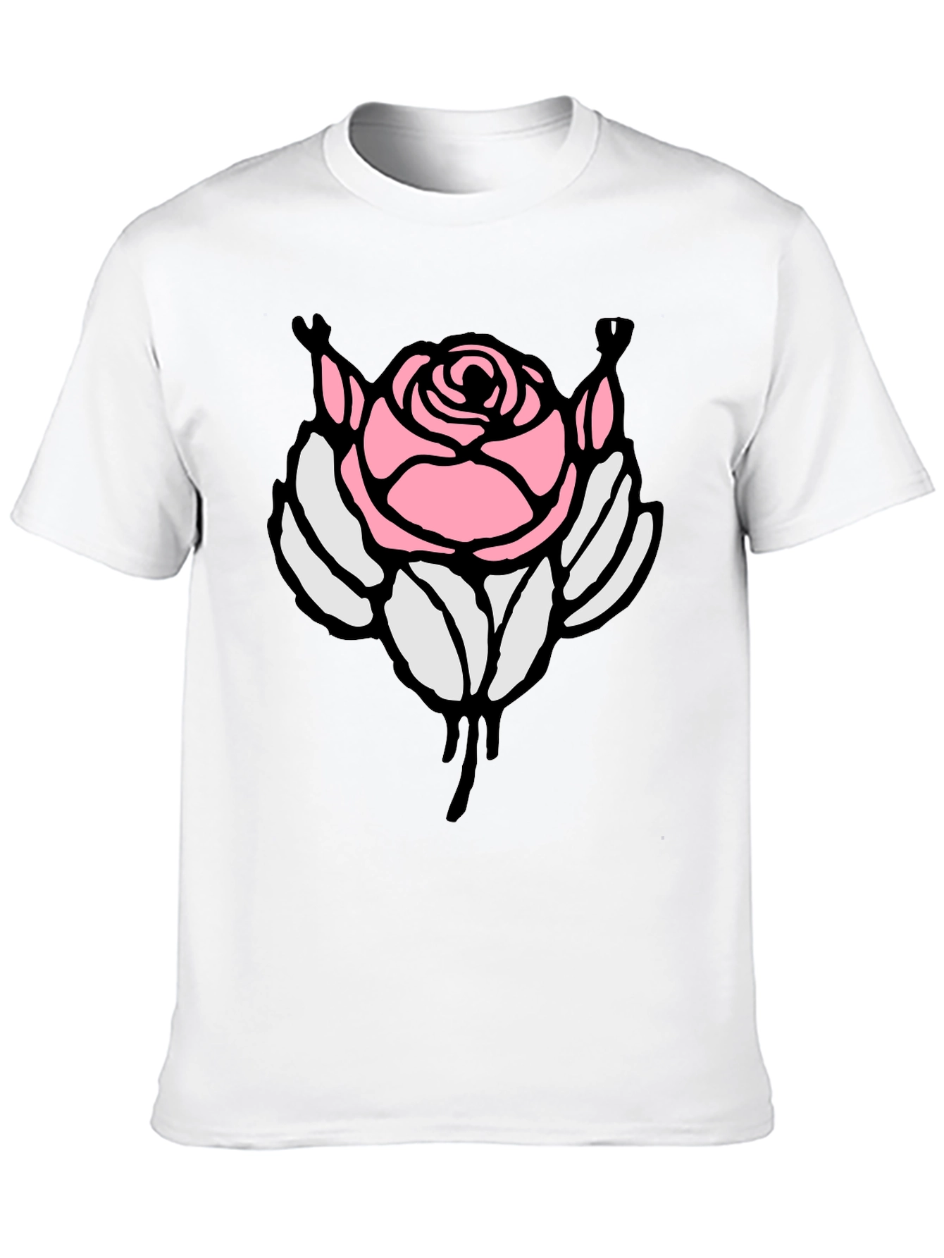 Rose Graphic Black T-Shirt