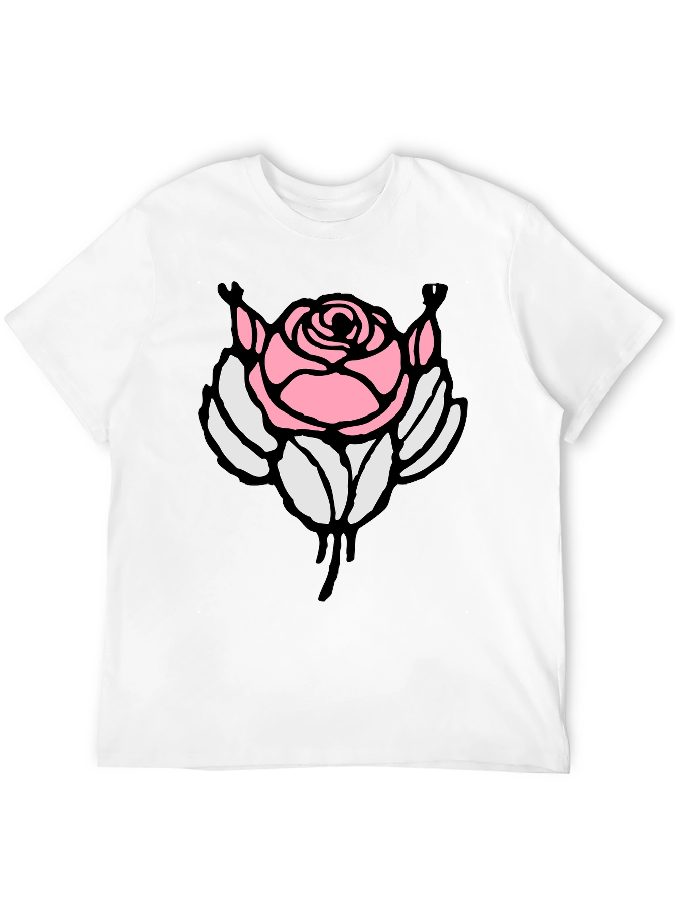 Rose Graphic Black T-Shirt
