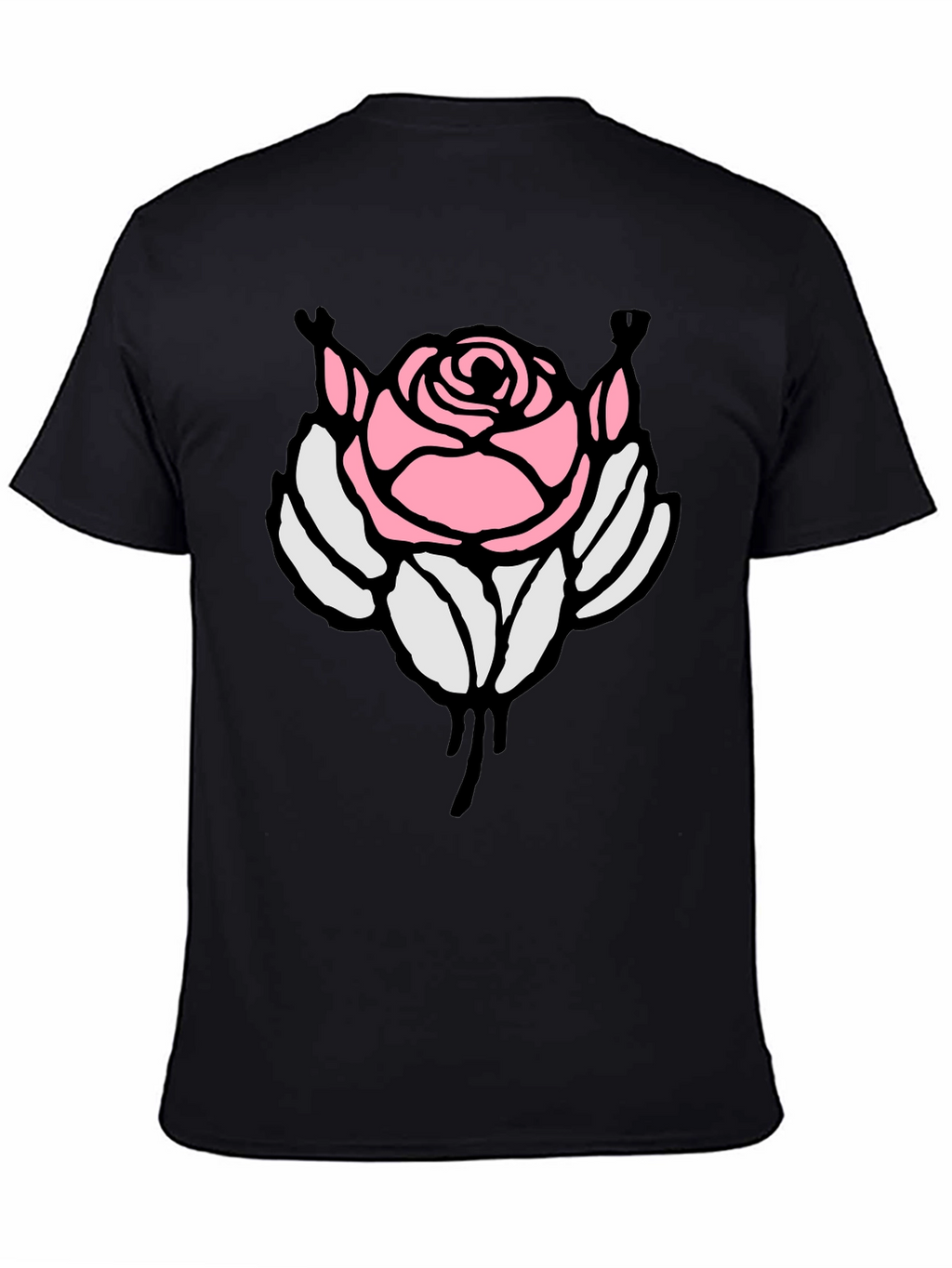 Rose Graphic Black T-Shirt