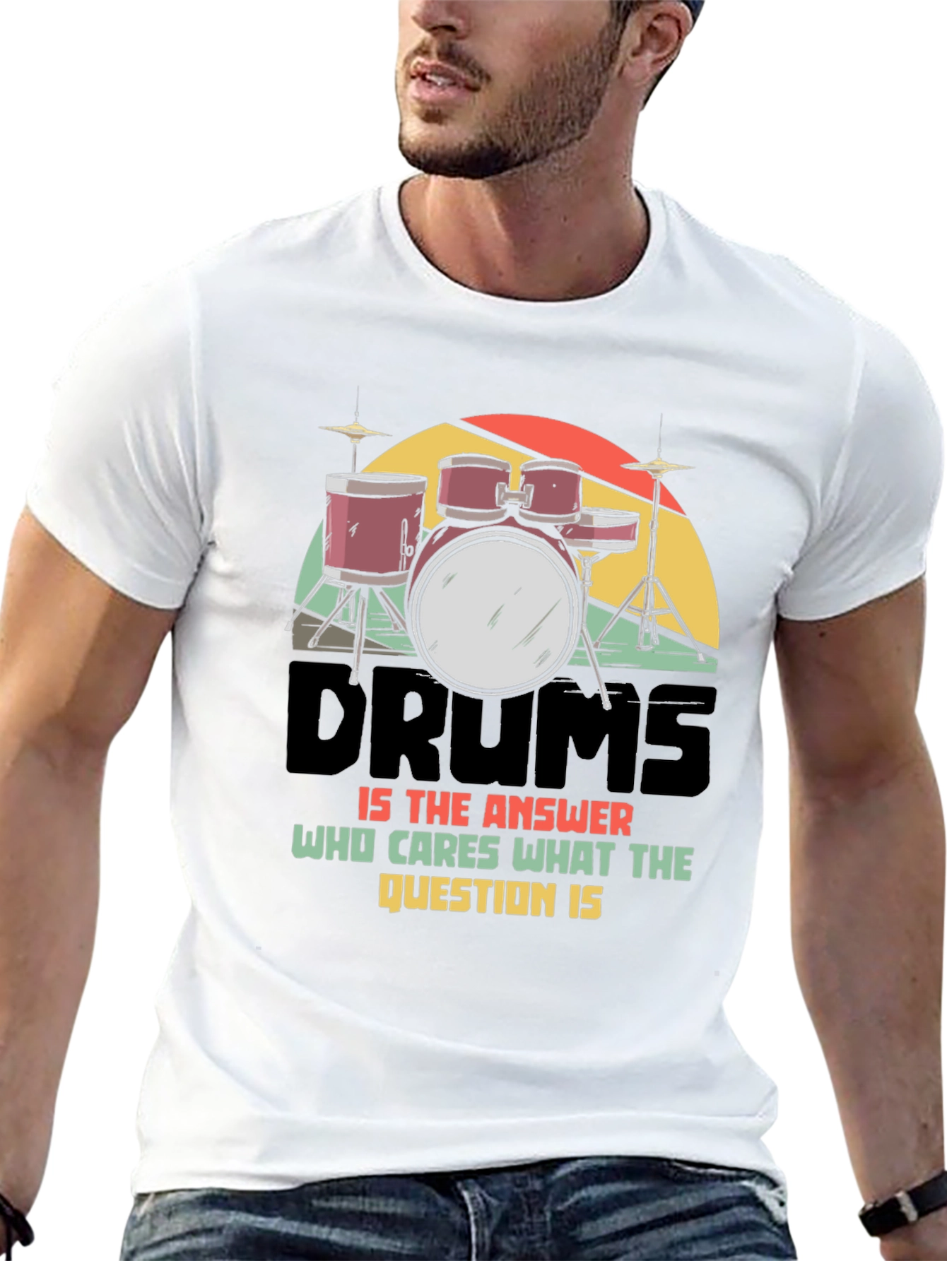 Drums Answer T-Shirt: Musician Graphic Tee