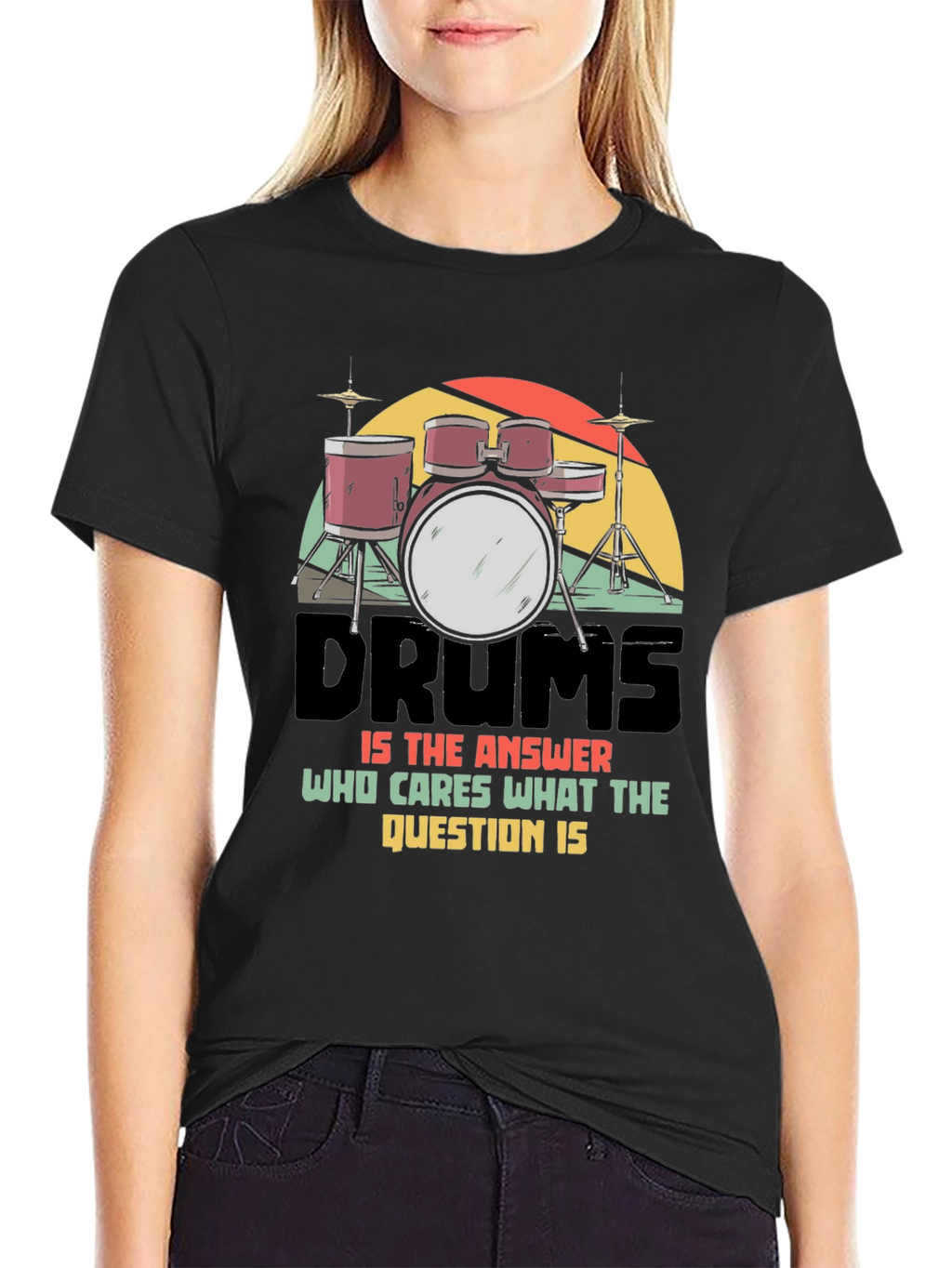 Drums Answer T-Shirt: Musician Graphic Tee