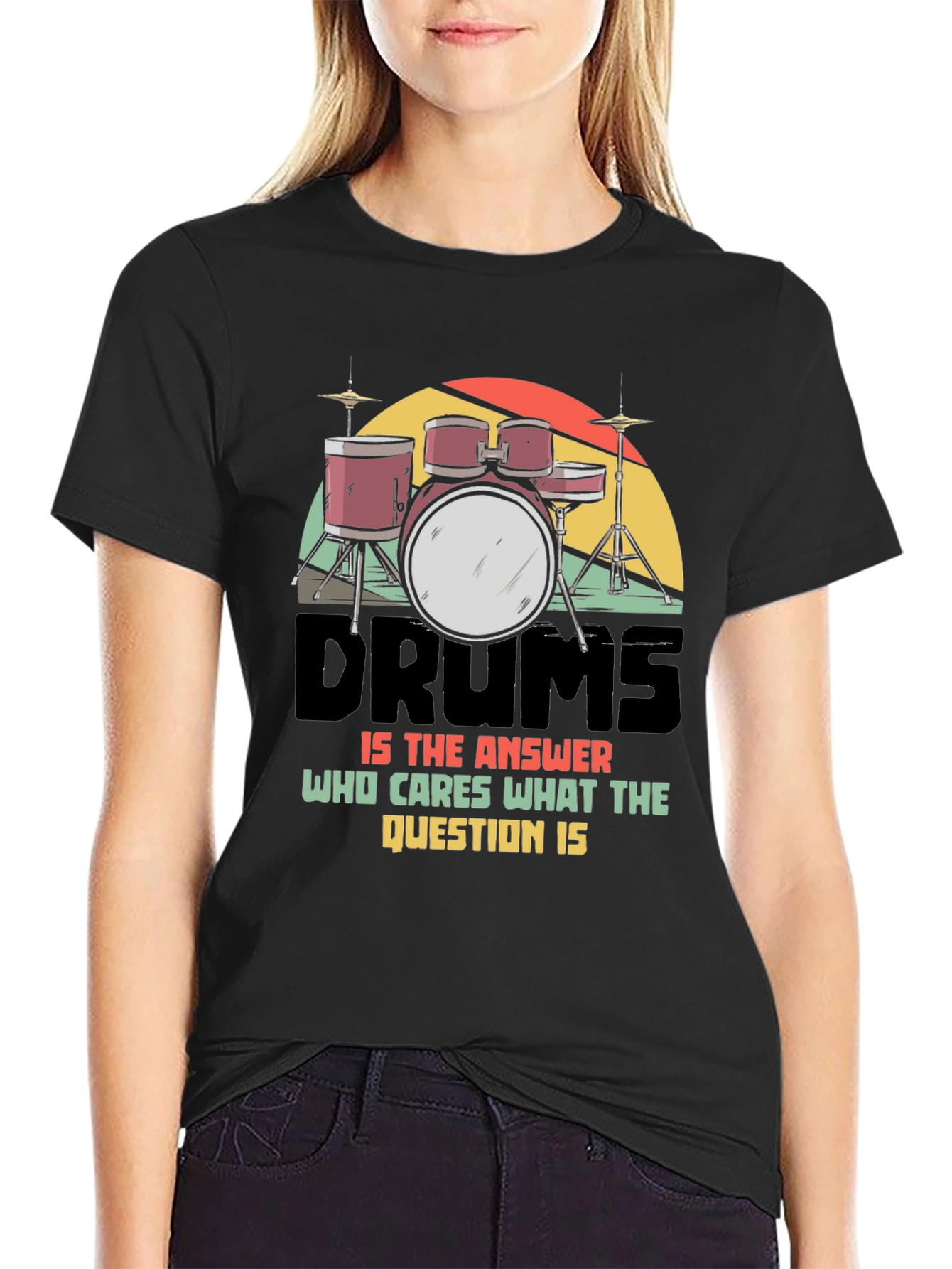 Drums Answer T-Shirt: Musician Graphic Tee