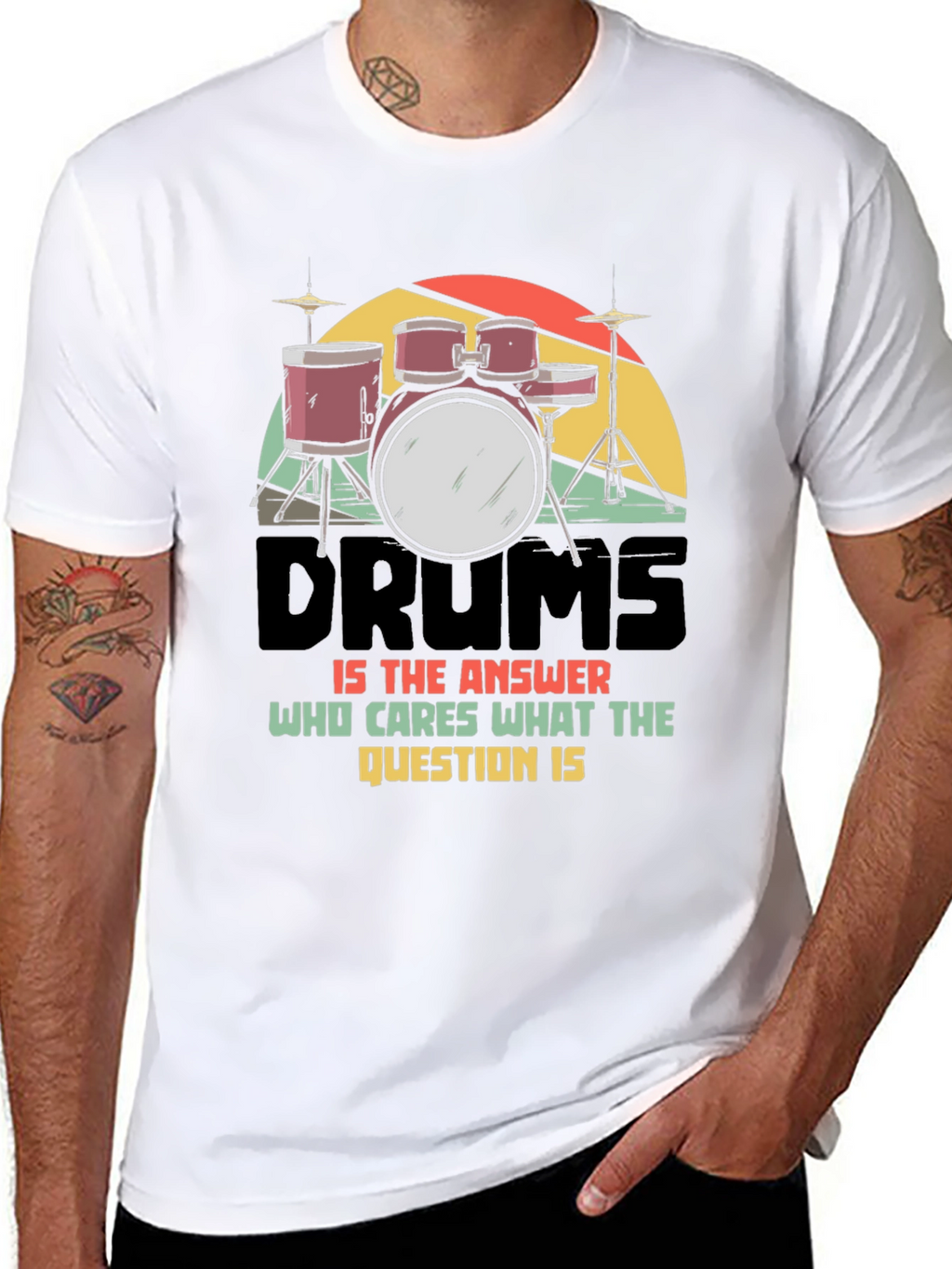 Drums Answer T-Shirt: Musician Graphic Tee