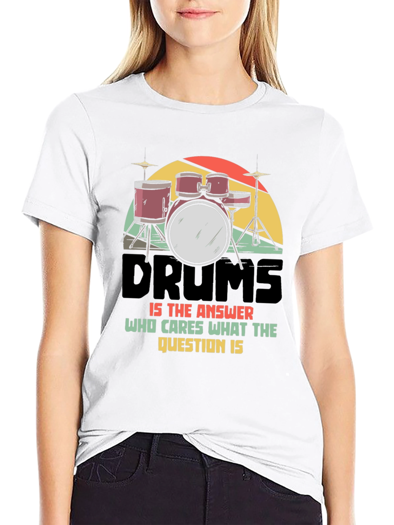 Drums Answer T-Shirt: Musician Graphic Tee