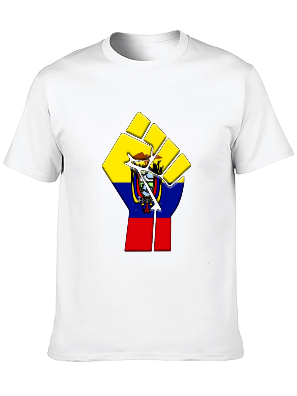 Ecuador Flag Fist Graphic Tee - Black