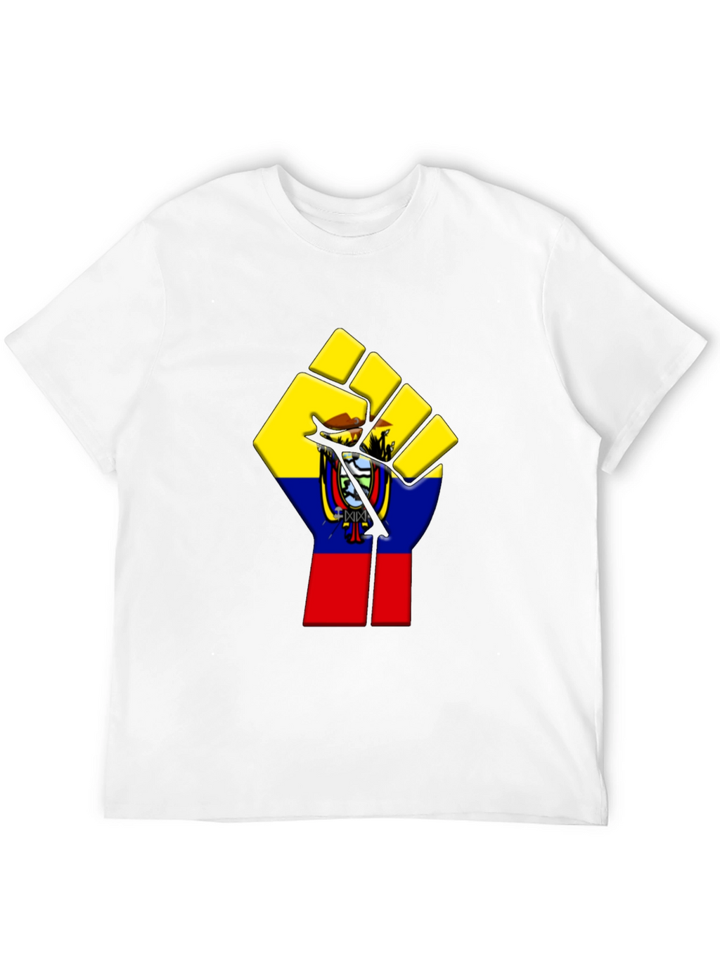 Ecuador Flag Fist Graphic Tee - Black