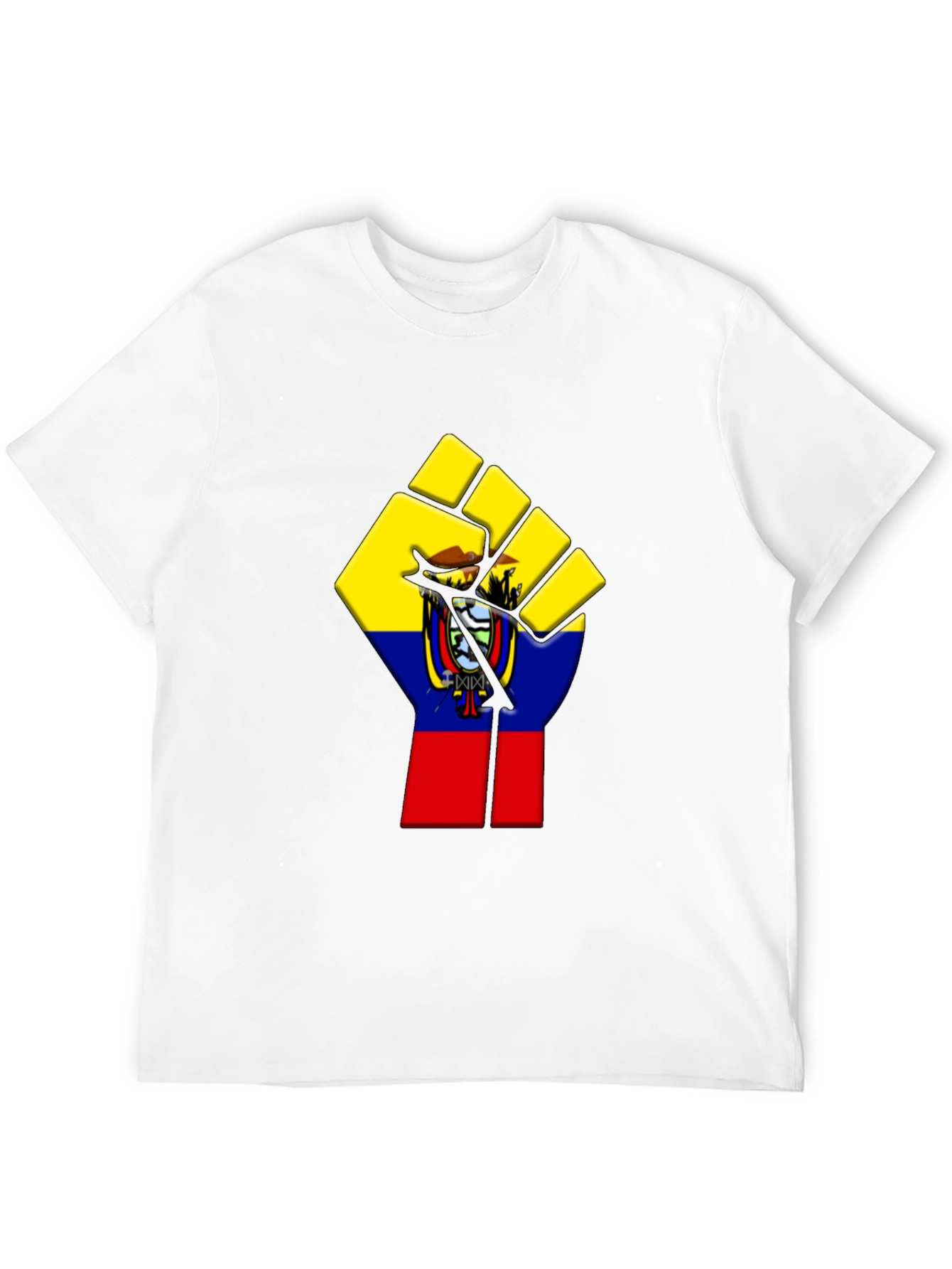 Ecuador Flag Fist Graphic Tee - Black